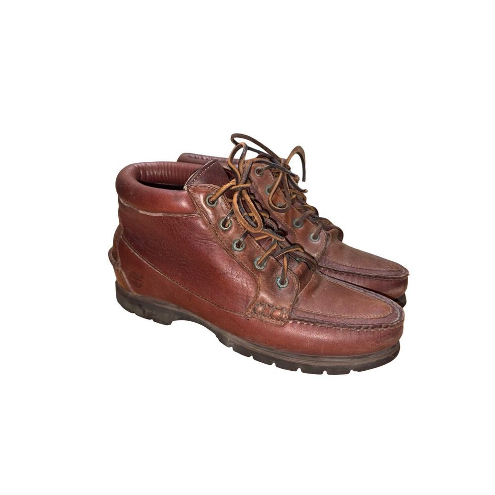 Vintage Timberland Waterproof PADDOCK Brown Leather Boots Size: 8.5M Women's